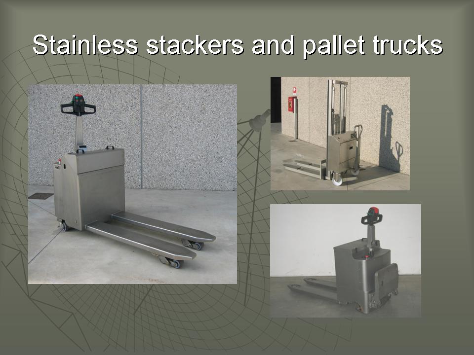 Stainless steel transports and stackers